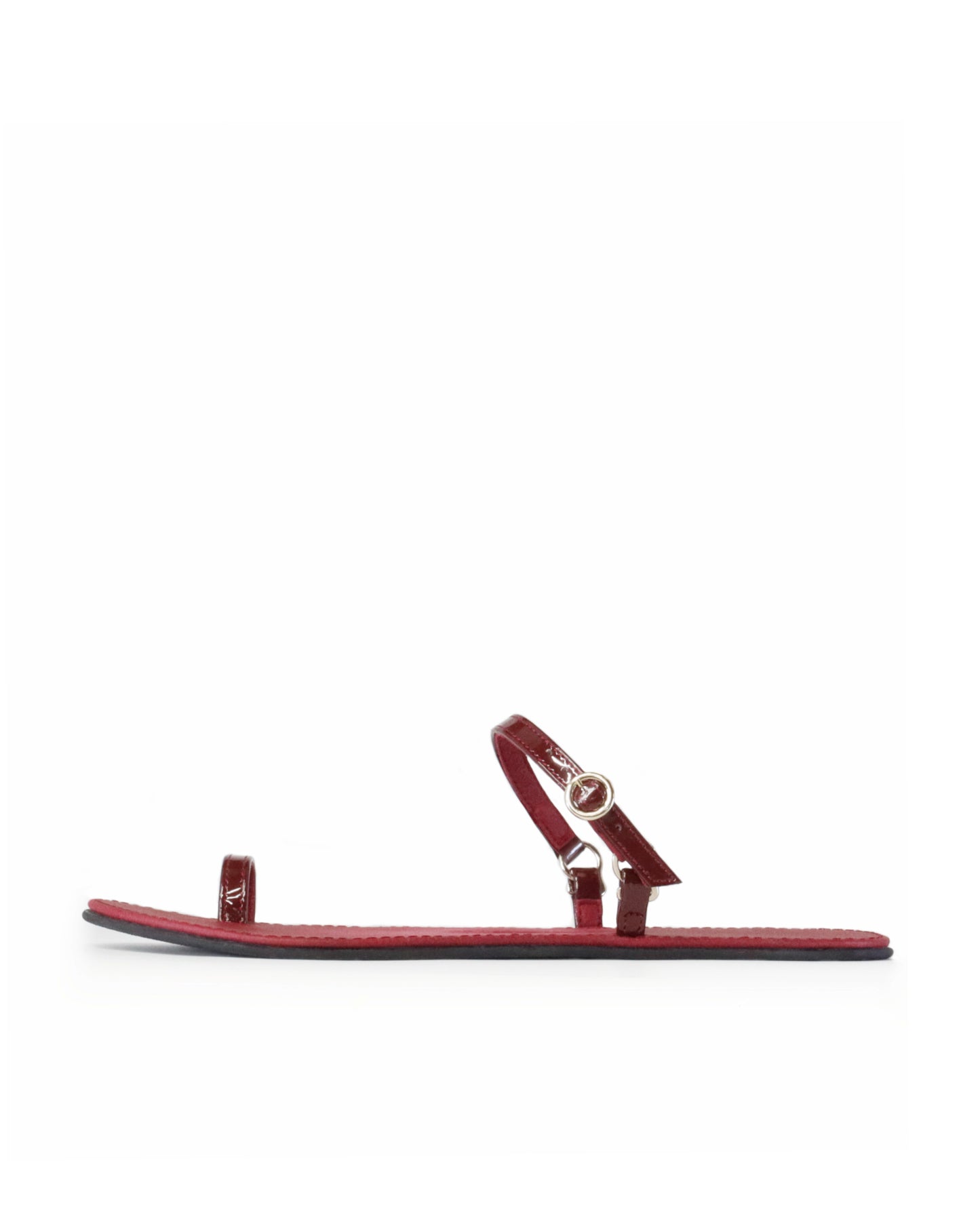 »Liquid Obsidian« Riemchensandalen