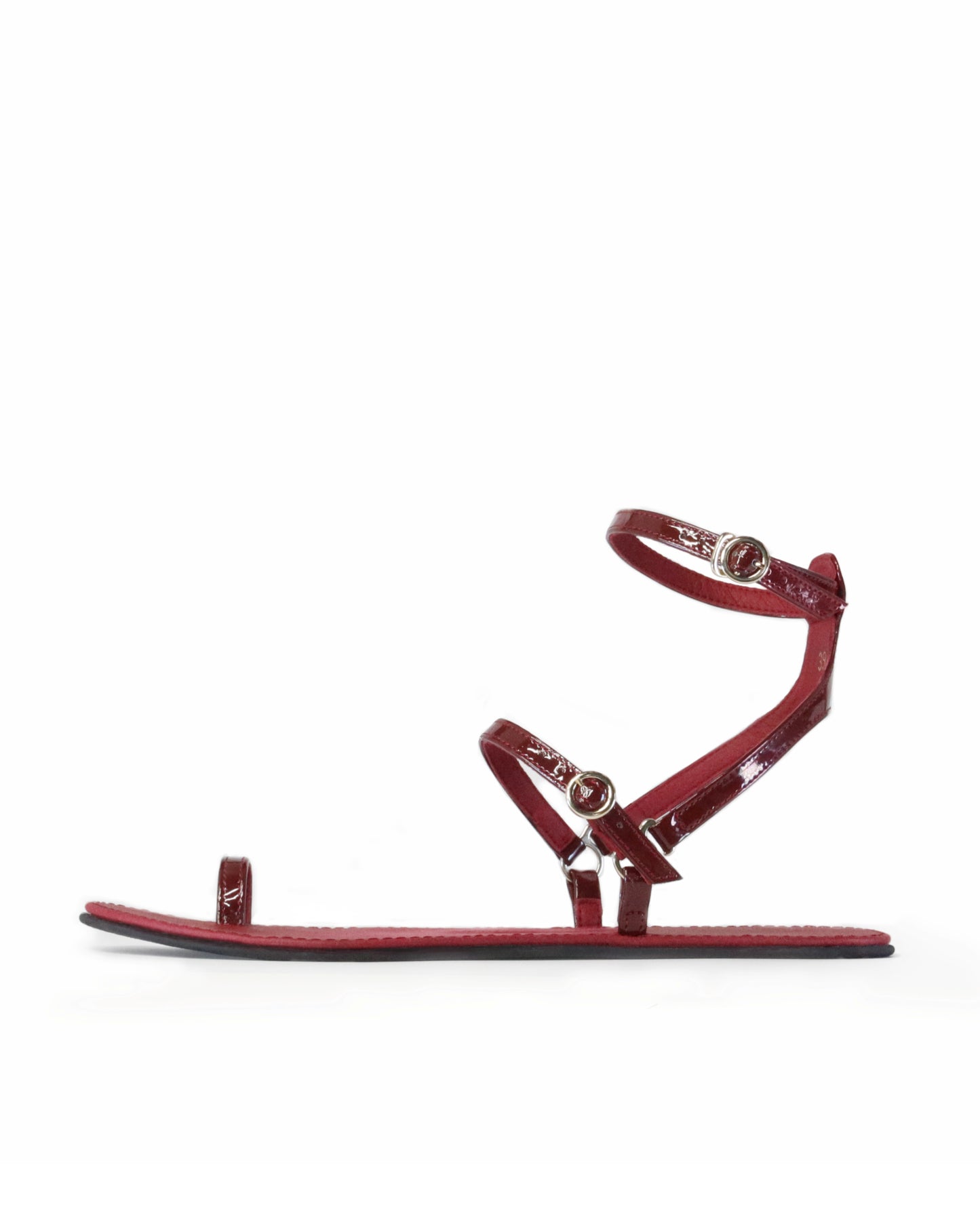 »Liquid Obsidian« Riemchensandalen